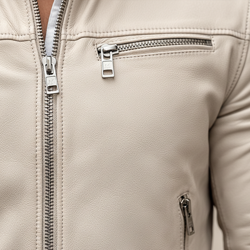 Men's Winter Vintage PU Faux Leather Zip-up Jacket MTA0884L8P